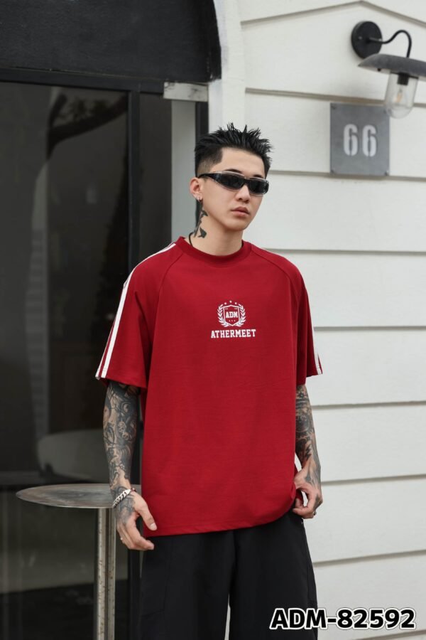 ADM New Contrast Stripe Raglan T-shirt 82592 - 260gsm Heavyweight Cotton | Streetwear Wholesale (4 Colors) - Image 6