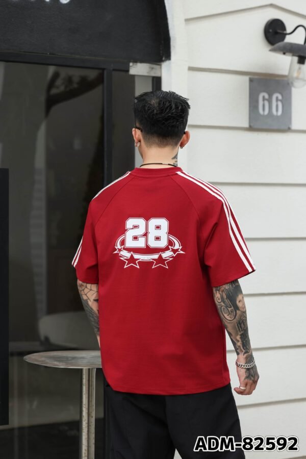 ADM New Contrast Stripe Raglan T-shirt 82592 - 260gsm Heavyweight Cotton | Streetwear Wholesale (4 Colors) - Image 5