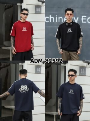 ADM New Contrast Stripe Raglan T-shirt 82592 - 260gsm Heavyweight Cotton | Streetwear Wholesale (4 Colors)