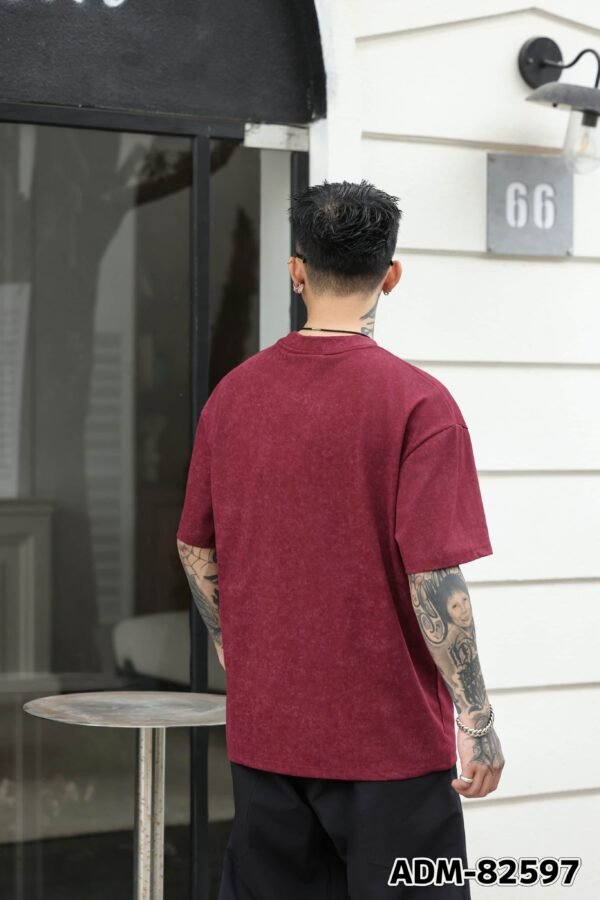 ADM New Washed Halftone Print T-shirt 82597 - 260gsm Heavyweight Cotton | Streetwear Wholesale (3 Colors) - Image 10