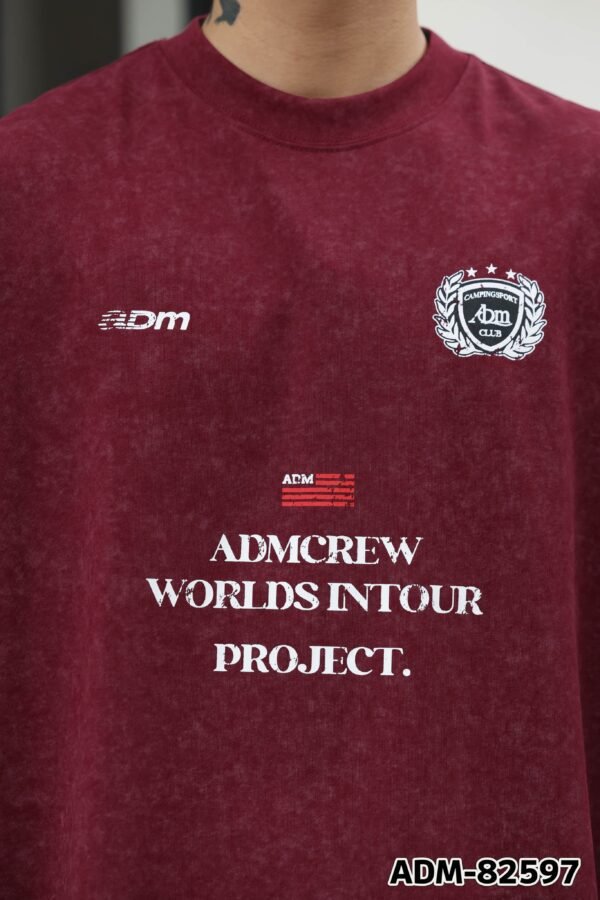 ADM New Washed Halftone Print T-shirt 82597 - 260gsm Heavyweight Cotton | Streetwear Wholesale (3 Colors) - Image 13