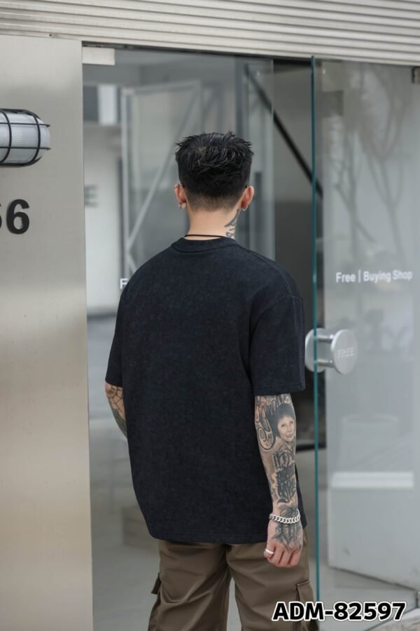 ADM New Washed Halftone Print T-shirt 82597 - 260gsm Heavyweight Cotton | Streetwear Wholesale (3 Colors) - Image 4