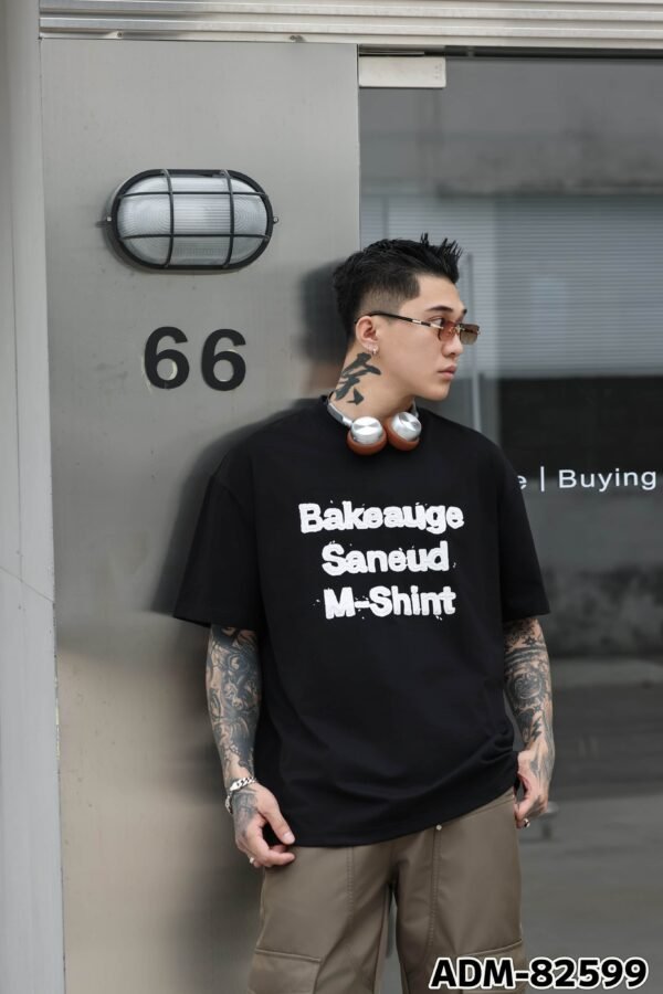 ADM New Rubber Print Heavyweight T-shirt 82599 - 260gsm Premium Cotton | Streetwear Wholesale (3 Colors) - Image 8
