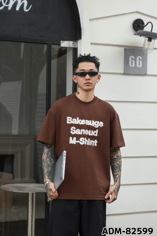 ADM New Rubber Print Heavyweight T-shirt 82599 - 260gsm Premium Cotton | Streetwear Wholesale (3 Colors) - Image 6