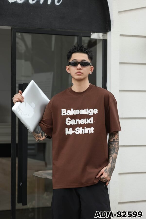ADM New Rubber Print Heavyweight T-shirt 82599 - 260gsm Premium Cotton | Streetwear Wholesale (3 Colors) - Image 5