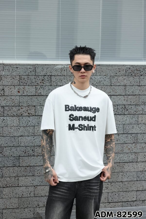 ADM New Rubber Print Heavyweight T-shirt 82599 - 260gsm Premium Cotton | Streetwear Wholesale (3 Colors) - Image 4