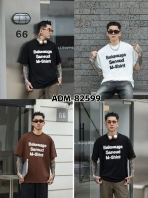 ADM New Rubber Print Heavyweight T-shirt 82599 - 260gsm Premium Cotton | Streetwear Wholesale (3 Colors)