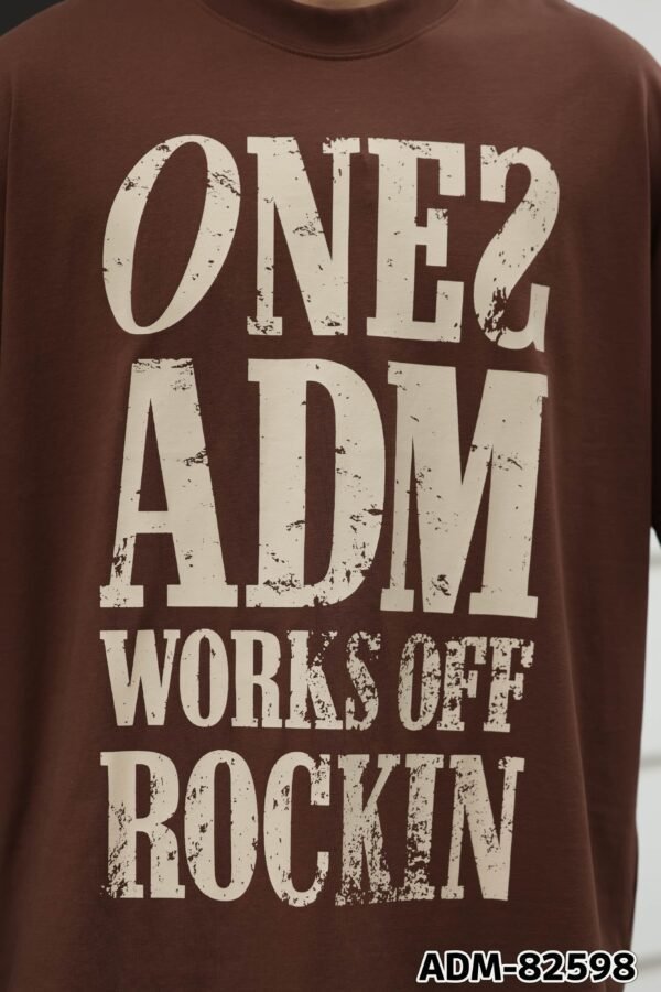 ADM New Distressed Print Heavyweight T-shirt 82598 - 260gsm Premium Cotton | Streetwear Wholesale (3 Colors) - Image 11