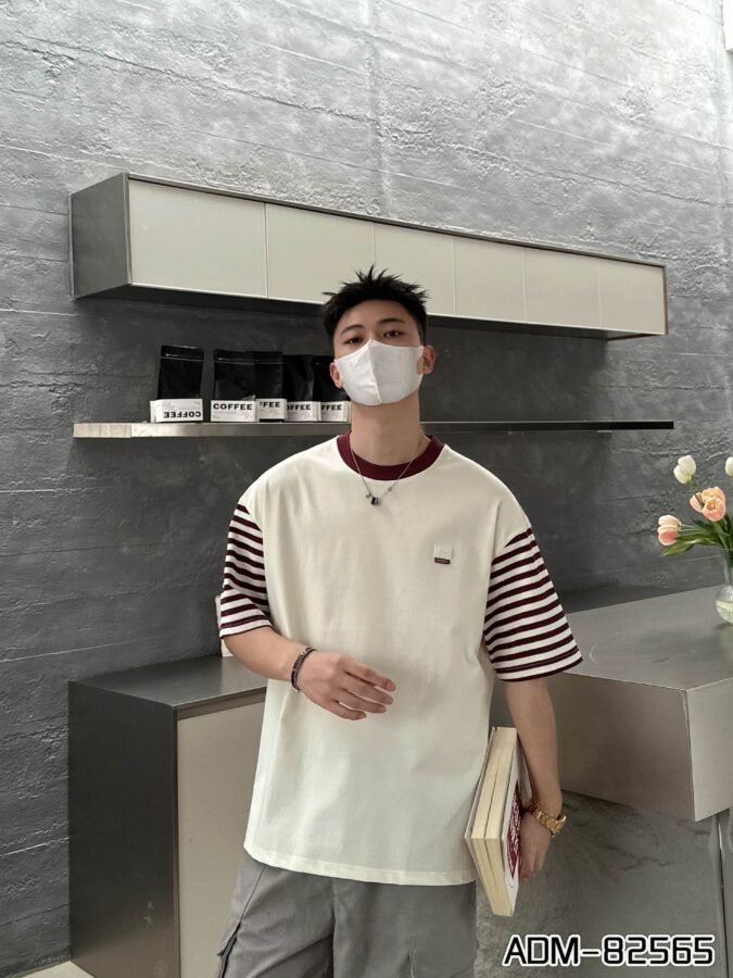 ADM New Contrast Stripe Raglan T-shirt 82565 - 200gsm Premium Cotton | Streetwear Wholesale (3 Colors) - Image 11