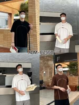 ADM New 5-Thread Coverstitch T-shirt 82560 - 200gsm Premium Cotton | Streetwear Wholesale (3 Colors)