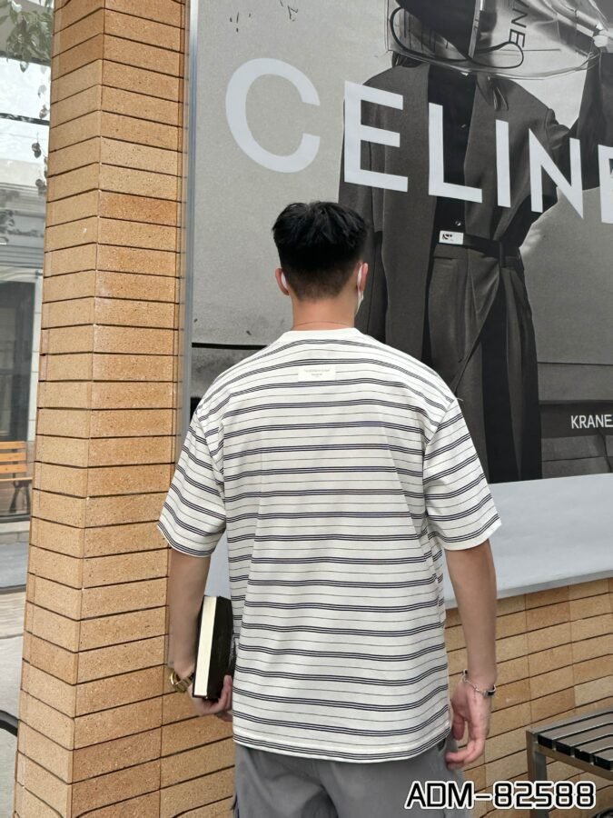 ADM New Textured Stripe Cotton T-shirt 82588 - 220gsm Premium Streetwear | Wholesale (3 Colors) - Image 6