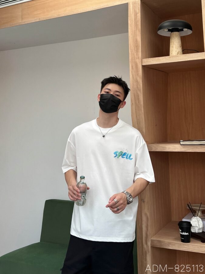 ADM New Rubberized Print Cotton T-shirt 825113 - 200gsm Premium Streetwear | Wholesale (3 Colors) - Image 10