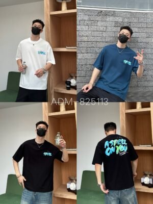 ADM New Rubberized Print Cotton T-shirt 825113 - 200gsm Premium Streetwear | Wholesale (3 Colors)