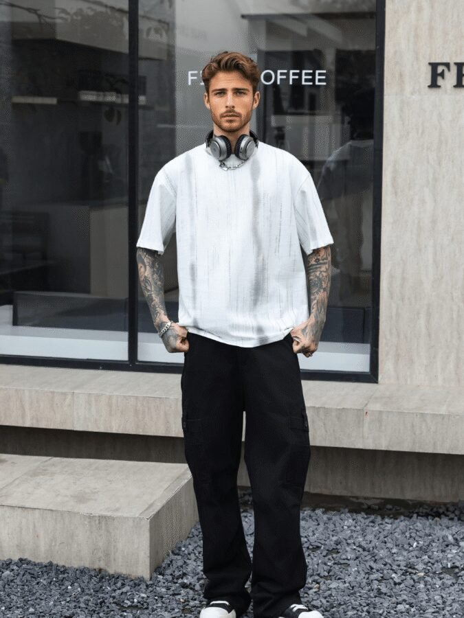 ADM New Fabric Print Cotton T-shirt 825107 - 200gsm Premium Streetwear | Wholesale (4 Colors) - Image 14