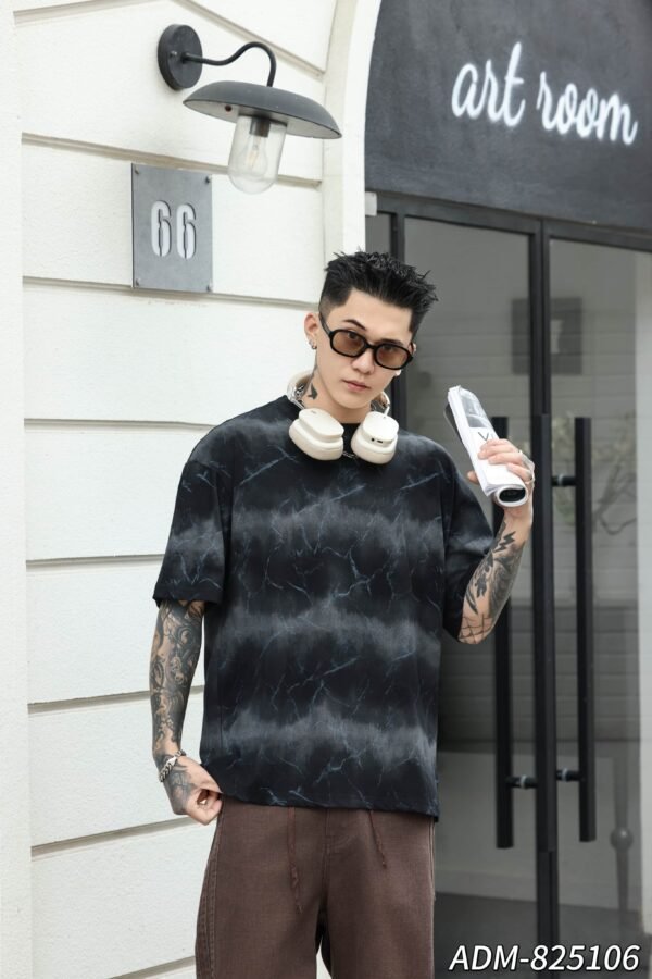 ADM New Woven Effect Print T-shirt 825106 - 200gsm Premium Cotton | Streetwear Wholesale (4 Colors) - Image 3