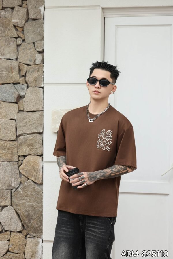 ADM New 3D Bridge Embroidery T-shirt 825110 - 200gsm Premium Cotton | Streetwear Wholesale (4 Colors) - Image 13