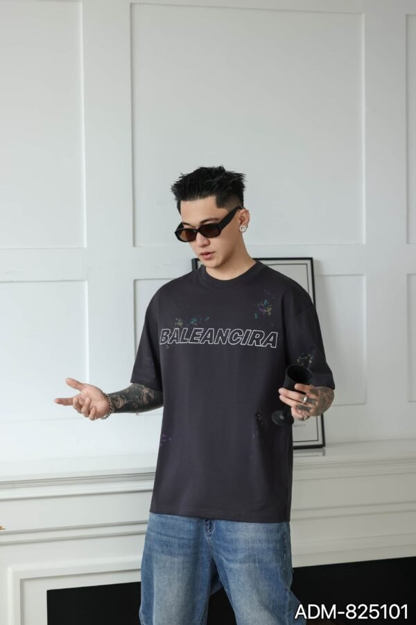 ADM New Splatter Print Cotton T-shirt 825101 - 200gsm Premium Streetwear | Wholesale (4 Colors) - Image 9