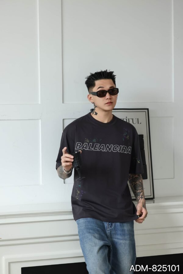ADM New Splatter Print Cotton T-shirt 825101 - 200gsm Premium Streetwear | Wholesale (4 Colors) - Image 8