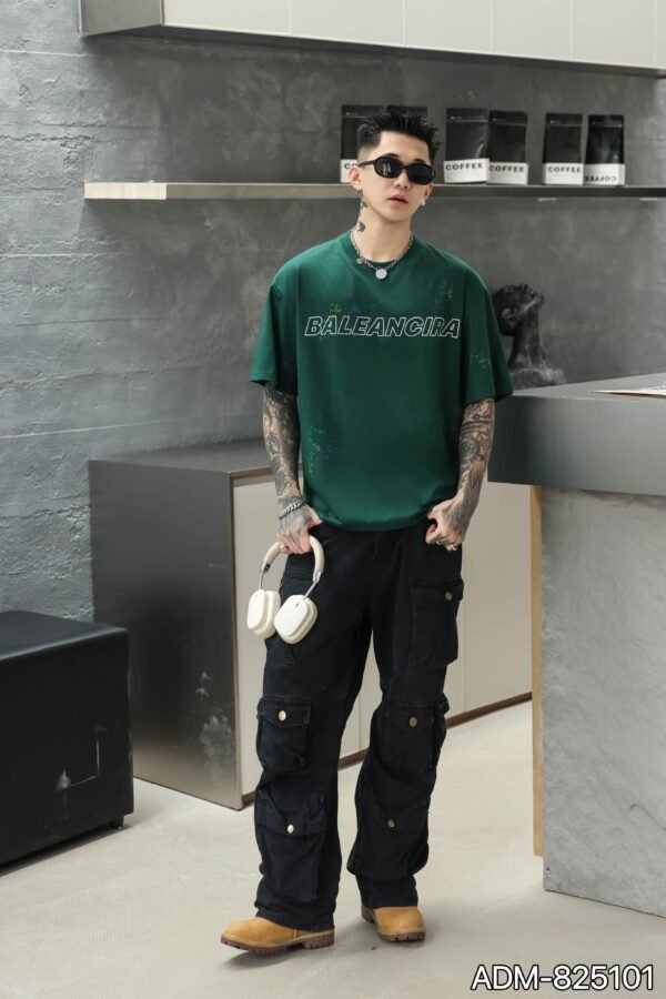 ADM New Splatter Print Cotton T-shirt 825101 - 200gsm Premium Streetwear | Wholesale (4 Colors) - Image 7