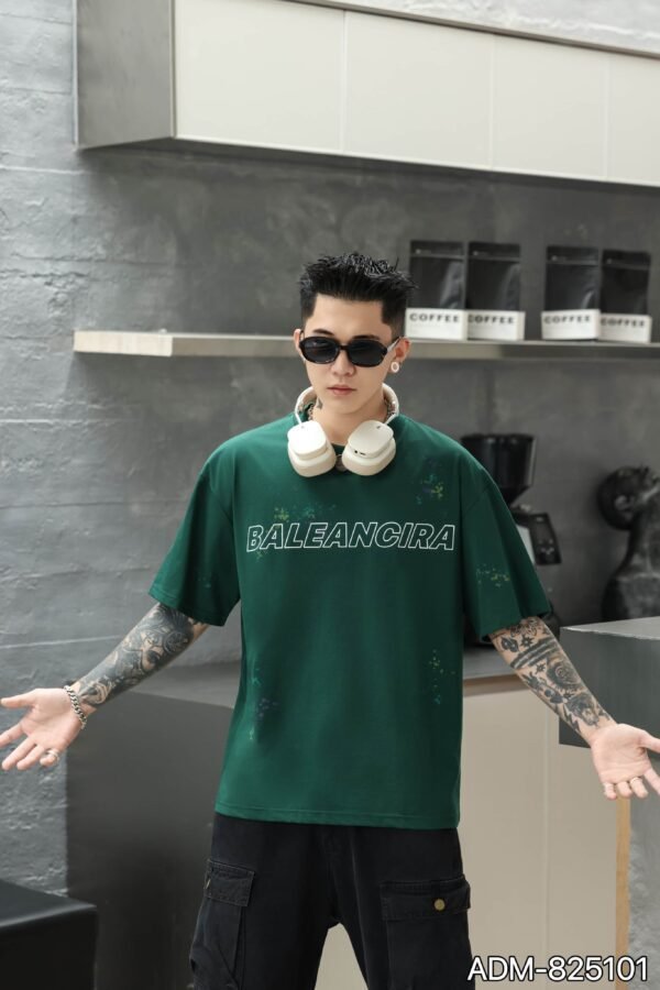 ADM New Splatter Print Cotton T-shirt 825101 - 200gsm Premium Streetwear | Wholesale (4 Colors) - Image 6
