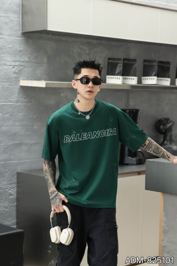 ADM New Splatter Print Cotton T-shirt 825101 - 200gsm Premium Streetwear | Wholesale (4 Colors) - Image 5