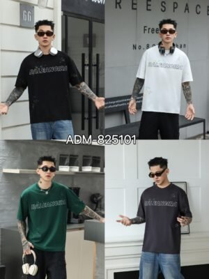ADM New Splatter Print Cotton T-shirt 825101 - 200gsm Premium Streetwear | Wholesale (4 Colors)