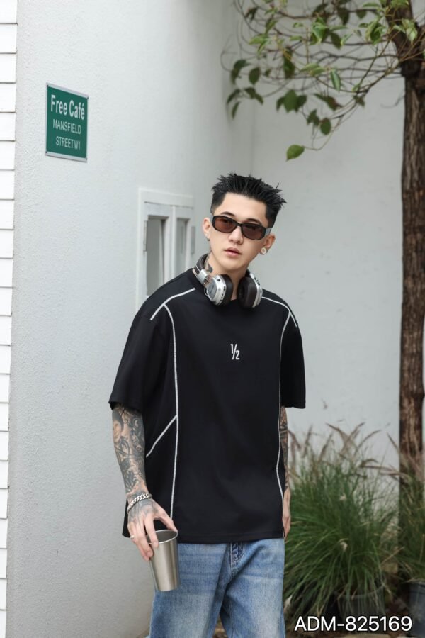 ADM New Embroidered Logo Cotton T-shirt 825169 - 200gsm Premium Streetwear | Wholesale (4 Colors) - Image 8