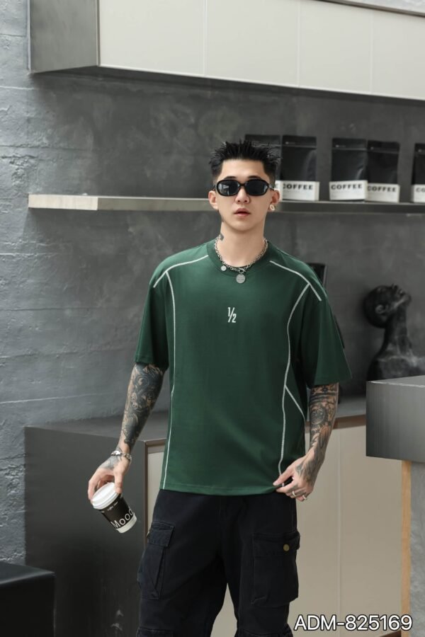 ADM New Embroidered Logo Cotton T-shirt 825169 - 200gsm Premium Streetwear | Wholesale (4 Colors) - Image 6