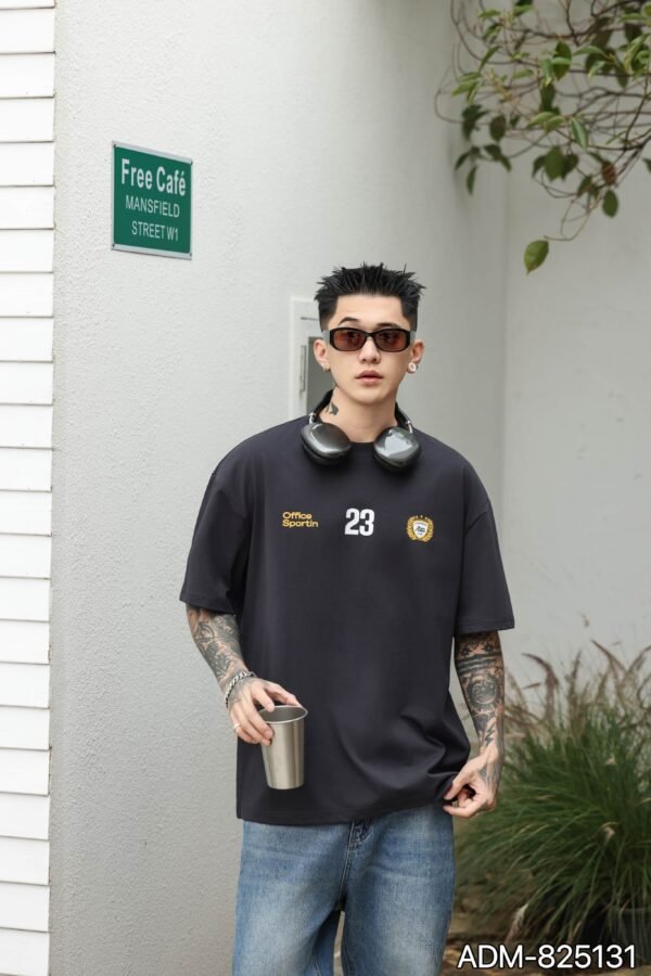 ADM New Retro Print Heavyweight T-shirt 825131 - 260gsm Premium Cotton | Streetwear Wholesale (4 Colors) - Image 8