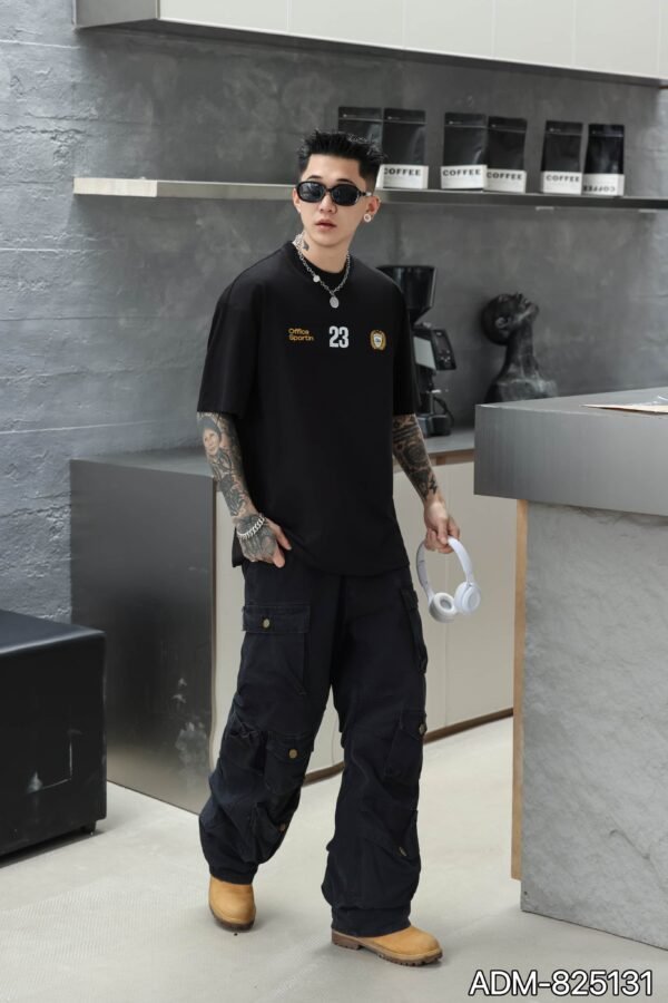 ADM New Retro Print Heavyweight T-shirt 825131 - 260gsm Premium Cotton | Streetwear Wholesale (4 Colors) - Image 4