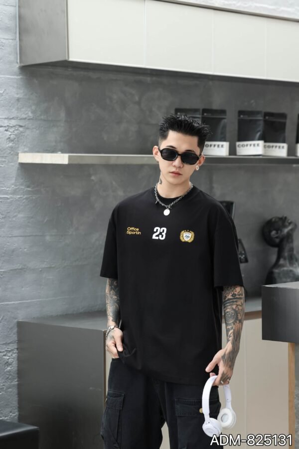 ADM New Retro Print Heavyweight T-shirt 825131 - 260gsm Premium Cotton | Streetwear Wholesale (4 Colors) - Image 2