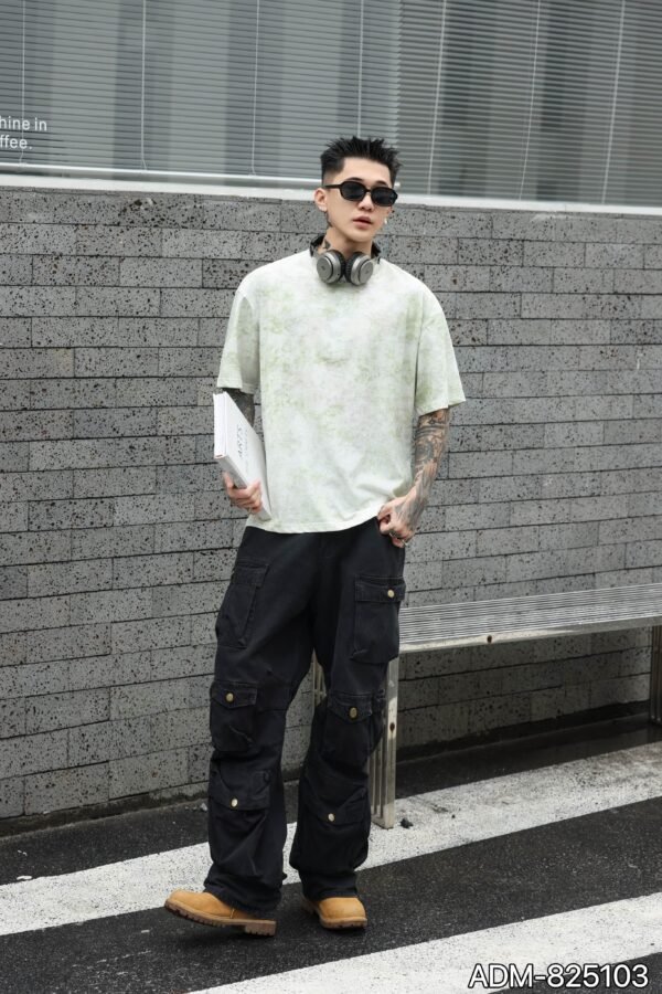 ADM New Woven Effect Print T-shirt 825103 - 200gsm Premium Cotton | Streetwear Wholesale (4 Colors) - Image 5