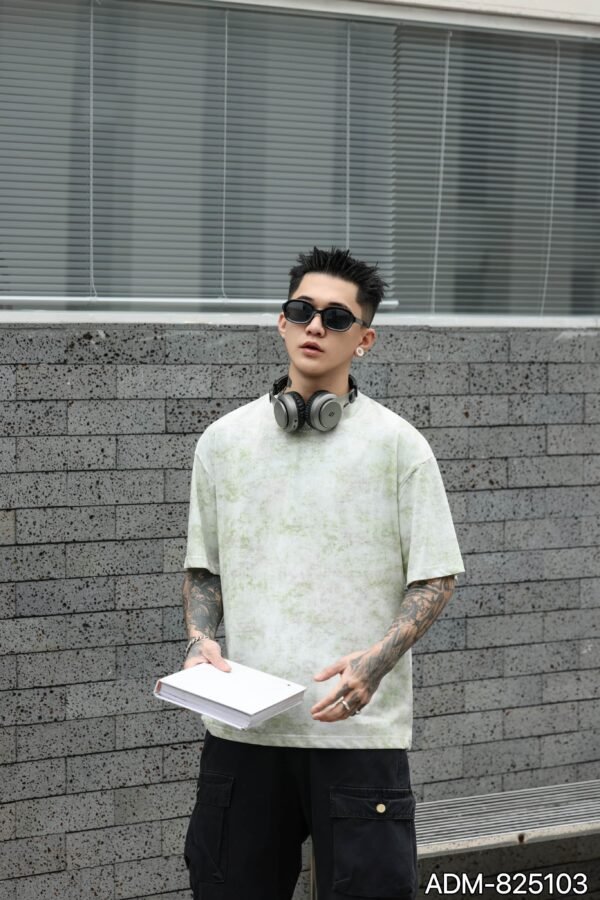 ADM New Woven Effect Print T-shirt 825103 - 200gsm Premium Cotton | Streetwear Wholesale (4 Colors) - Image 2