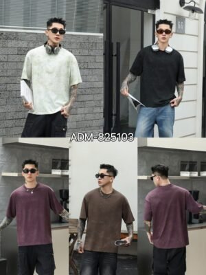 ADM New Woven Effect Print T-shirt 825103 - 200gsm Premium Cotton | Streetwear Wholesale (4 Colors)