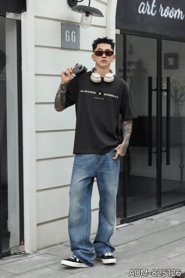 ADM New Graphic Print Cotton T-shirt 825126 - 200gsm Premium Streetwear | Wholesale (3 Colors) - Image 4
