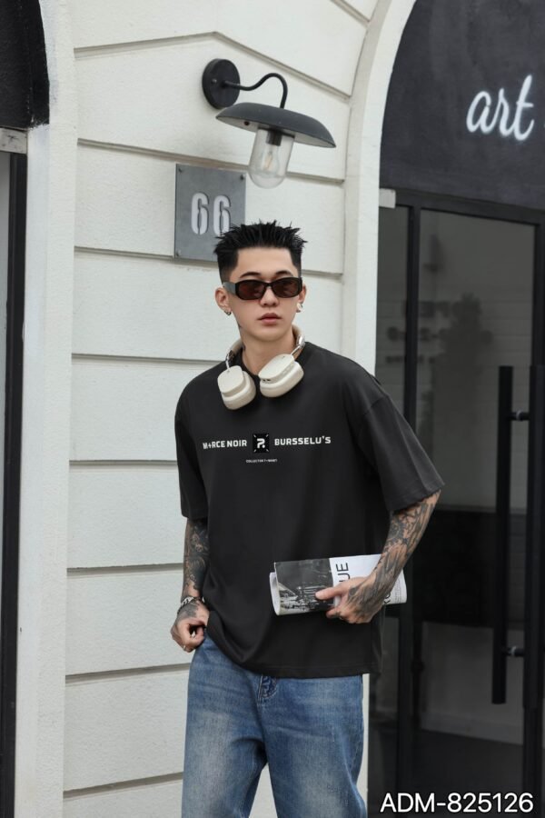 ADM New Graphic Print Cotton T-shirt 825126 - 200gsm Premium Streetwear | Wholesale (3 Colors) - Image 3