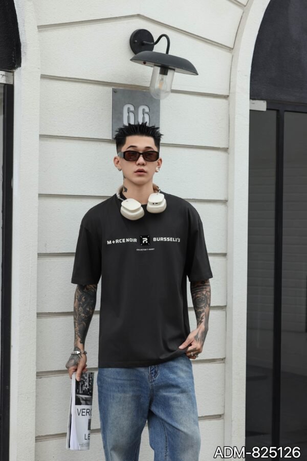 ADM New Graphic Print Cotton T-shirt 825126 - 200gsm Premium Streetwear | Wholesale (3 Colors) - Image 2