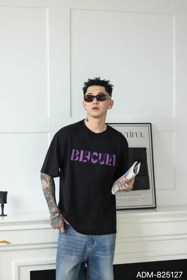 ADM New Flocked Foam Print T-shirt 825127 - 200gsm Premium Cotton | Streetwear Wholesale (2 Colors) - Image 6