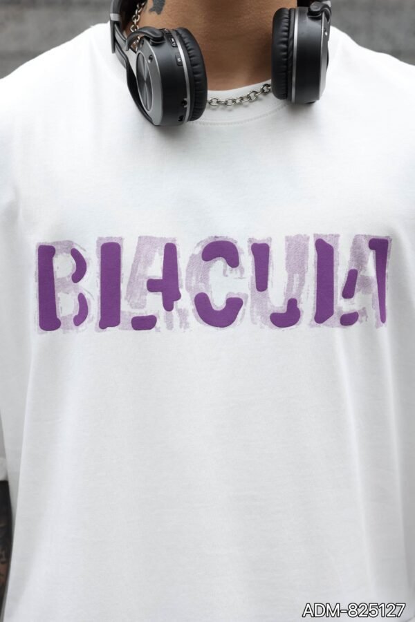 ADM New Flocked Foam Print T-shirt 825127 - 200gsm Premium Cotton | Streetwear Wholesale (2 Colors) - Image 3