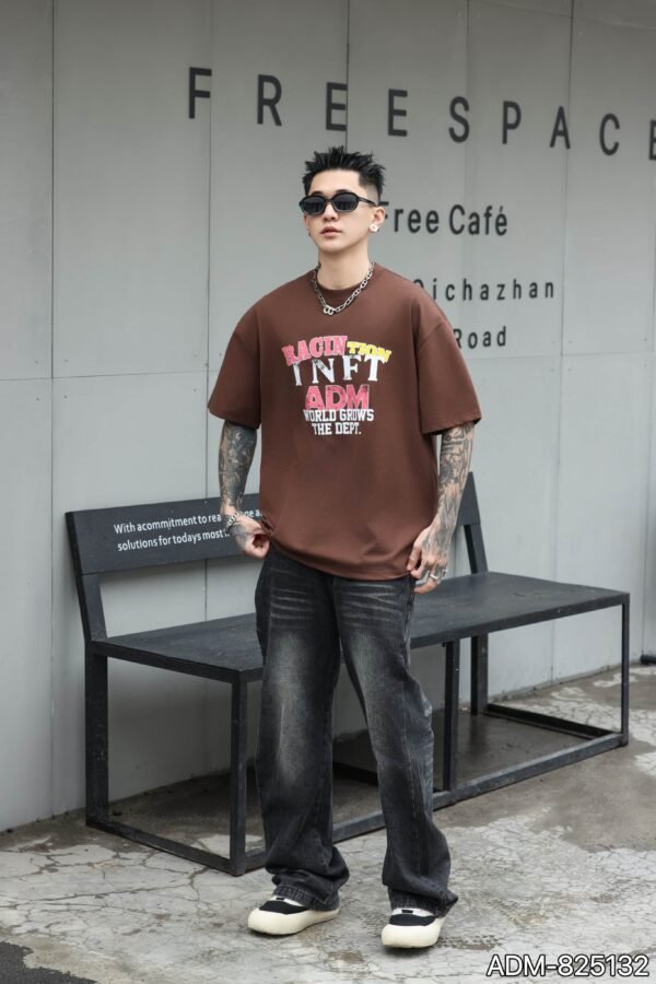 ADM New Distressed Print Heavyweight T-shirt 825132 - 260gsm Premium Cotton | Streetwear Wholesale (3 Colors) - Image 11