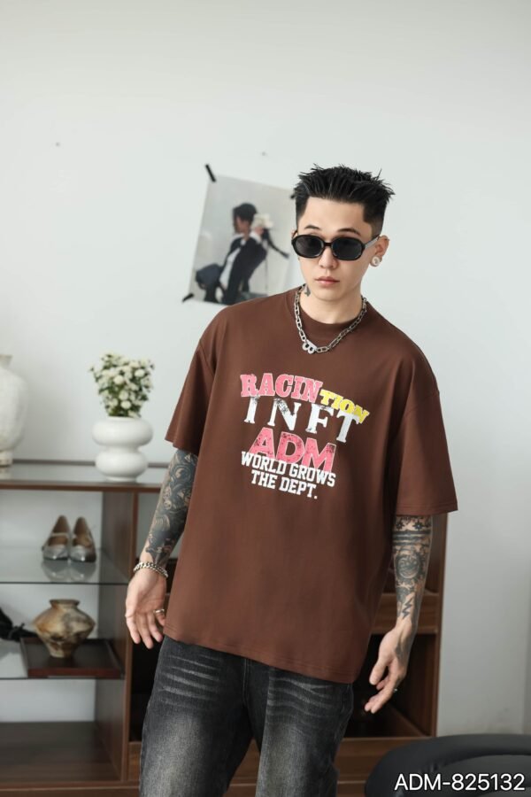 ADM New Distressed Print Heavyweight T-shirt 825132 - 260gsm Premium Cotton | Streetwear Wholesale (3 Colors) - Image 10