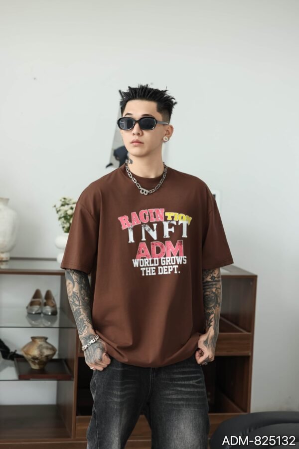 ADM New Distressed Print Heavyweight T-shirt 825132 - 260gsm Premium Cotton | Streetwear Wholesale (3 Colors) - Image 9