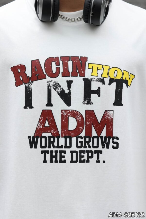 ADM New Distressed Print Heavyweight T-shirt 825132 - 260gsm Premium Cotton | Streetwear Wholesale (3 Colors) - Image 5