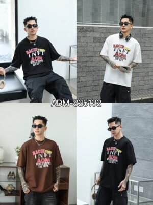 ADM New Distressed Print Heavyweight T-shirt 825132 - 260gsm Premium Cotton | Streetwear Wholesale (3 Colors)