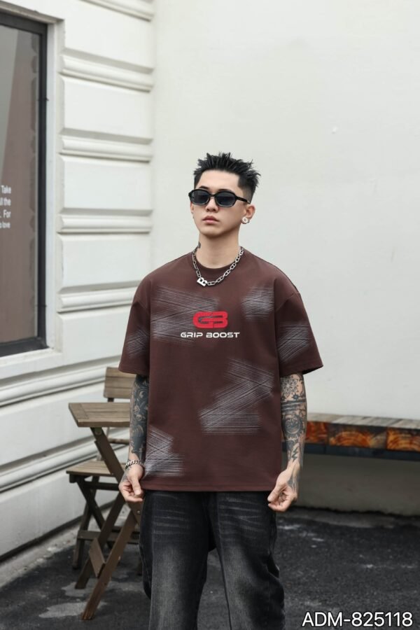 ADM New Hand Painted Foam Print T-shirt 825118 - 200gsm Premium Cotton | Streetwear Wholesale (3 Colors) - Image 11