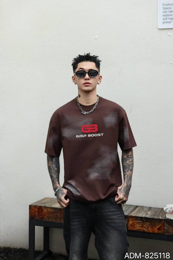 ADM New Hand Painted Foam Print T-shirt 825118 - 200gsm Premium Cotton | Streetwear Wholesale (3 Colors) - Image 8