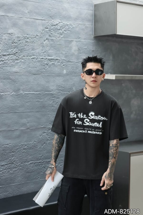 ADM New 3D Rubber Print Cotton T-shirt 825128 - 200gsm Premium Streetwear | Wholesale (4 Colors) - Image 5