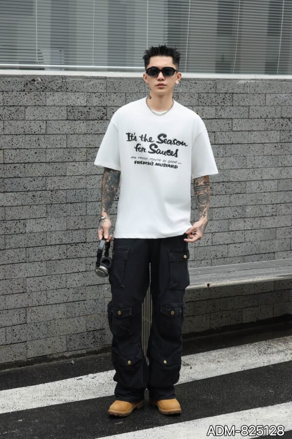 ADM New 3D Rubber Print Cotton T-shirt 825128 - 200gsm Premium Streetwear | Wholesale (4 Colors) - Image 6