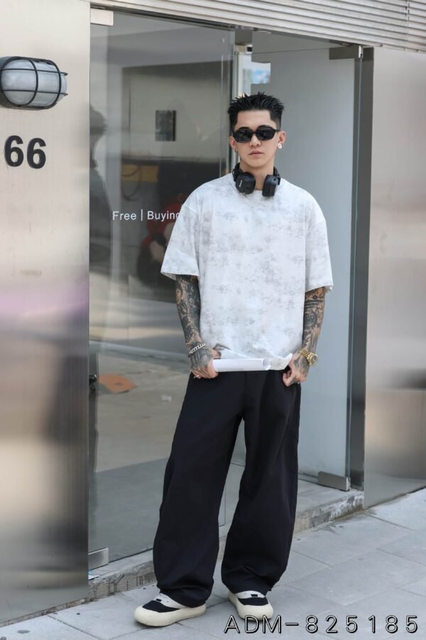 ADM New Bamboo Knit Cotton T-shirt 825185 - 200gsm Eco Streetwear | Wholesale (2 Colors) - Image 8