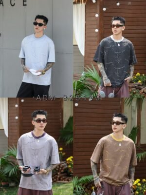 ADM New Two Tone Burnout Cotton T-shirt 825193 - 200gsm Premium Streetwear | Wholesale (7 Colors)